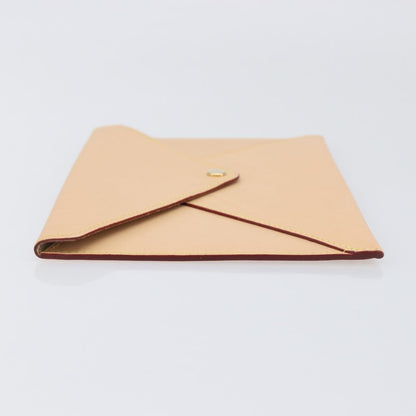 Louis Vuitton Rivets Envelope Clutch Leather, Beige, Leather, Clutch
