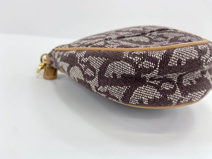 Christian Dior Saddle Canvas, Brown, Canvas, Handbag