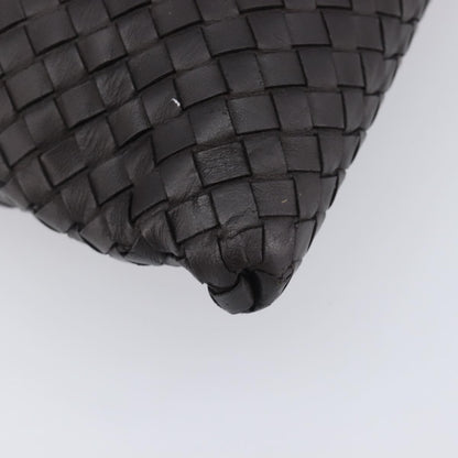 Bottega Veneta Flat Messenger Intrecciato Nappa, Black, Leather, Handbag