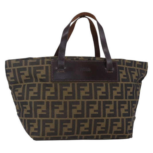 Fendi Vintage Zucca Handbag Zucca, BLACK, CANVAS, Handbag