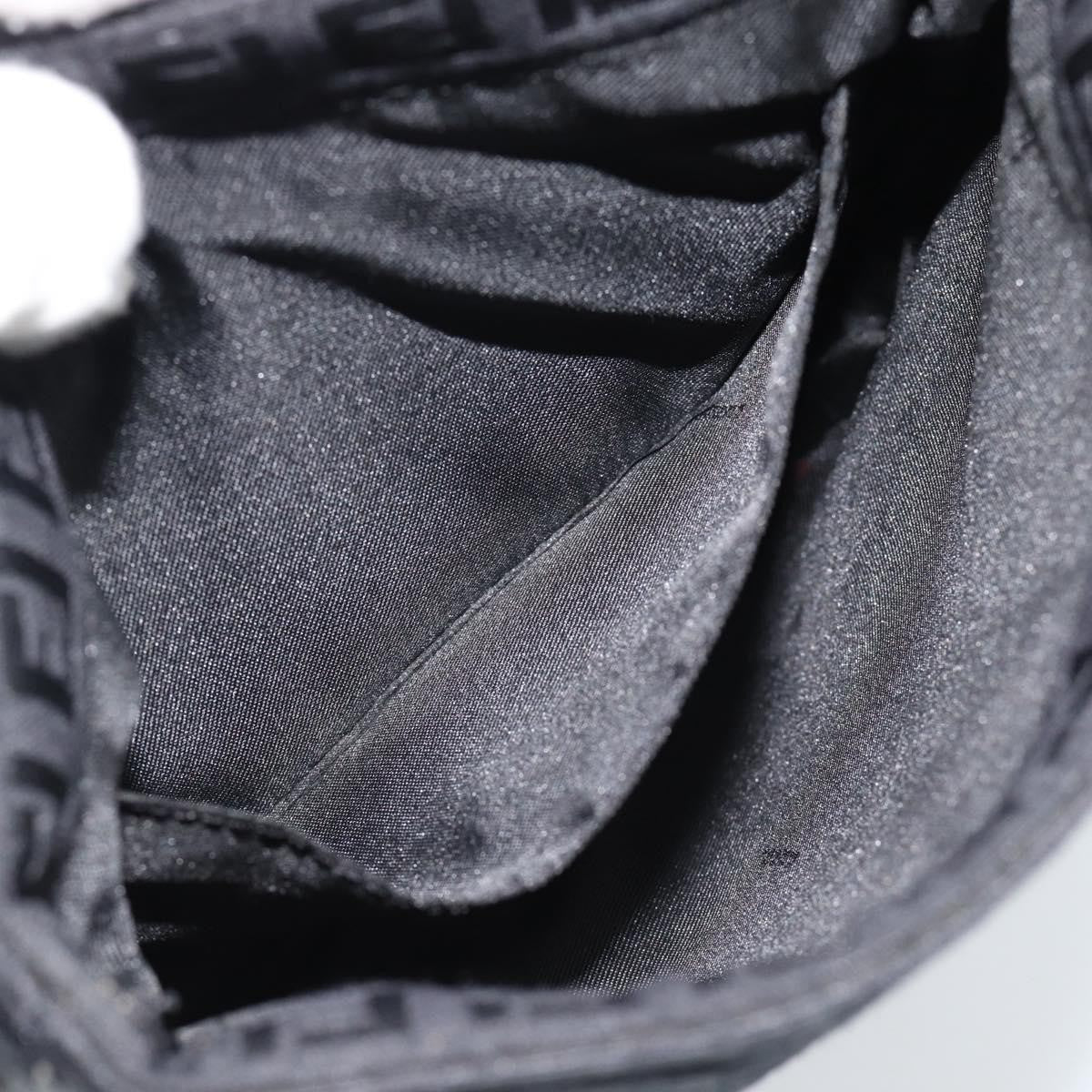Fendi Shoulder Zucchino Canvas, Black, Canvas, Shoulder Bag