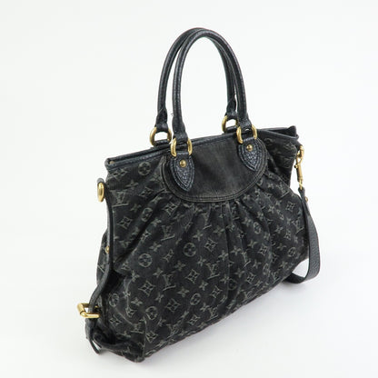 Louis Vuitton Neo Cabby Monogram Denim, Black, Denim, Handbag
