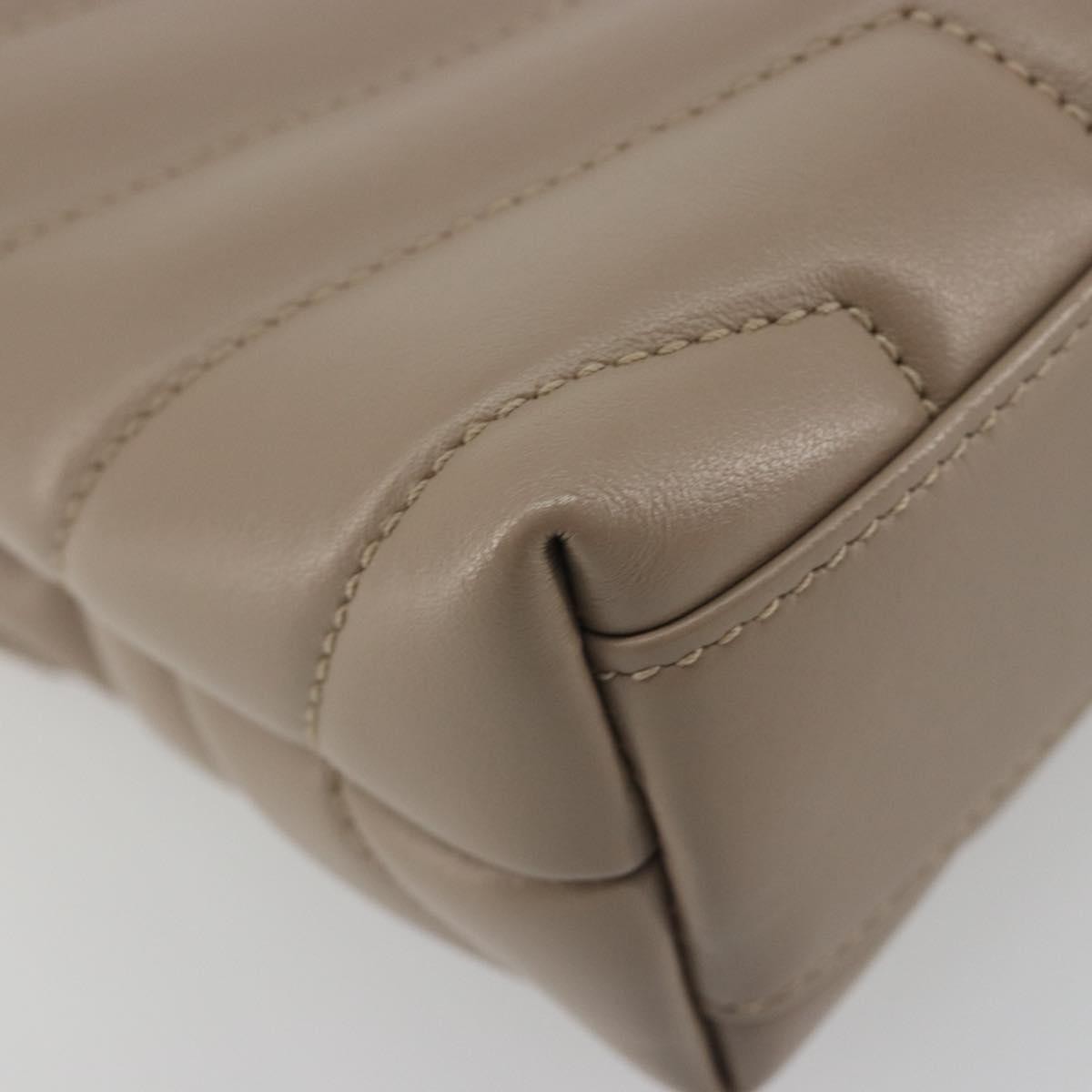 Saint Laurent Loulou Puffer Quilted Leather, Beige, Leather, Shoulder Bag
