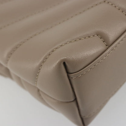 Saint Laurent Loulou Puffer Quilted Leather, Beige, Leather, Shoulder Bag