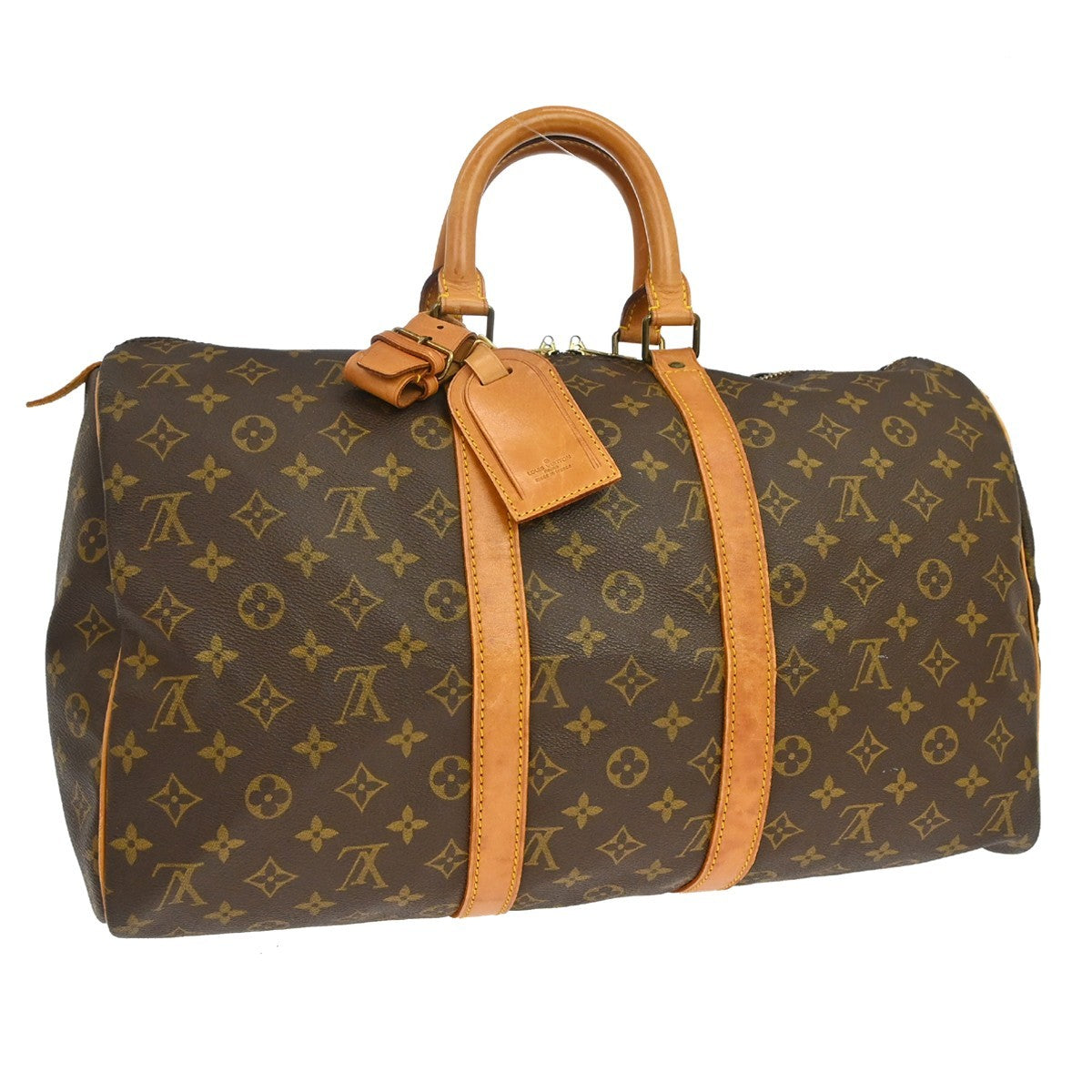 Louis Vuitton Keepall Monogram Canvas, Brown, Canvas, Travel Bag