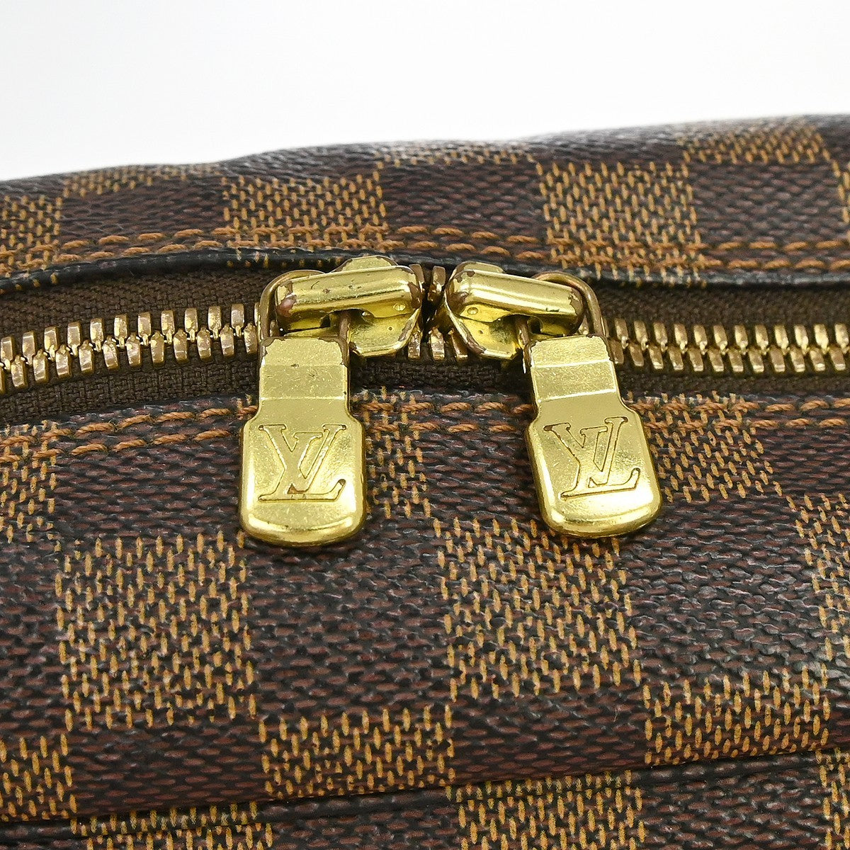 Louis Vuitton Naviglio Damier, Brown, Canvas, Shoulder Bag