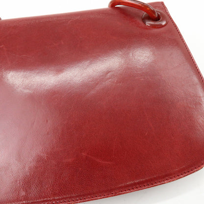Prada Shoulder Leather, Red, Leather, Shoulder Bag