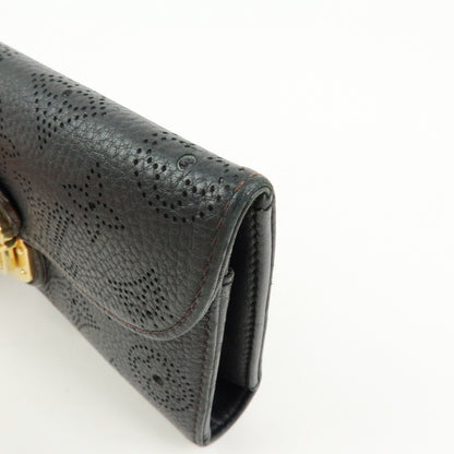 Louis Vuitton Amelia Mahina Leather, Black, Leather, Wallet