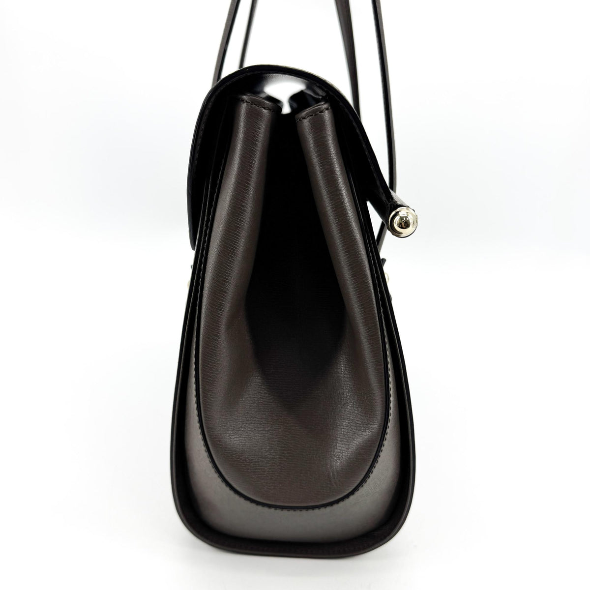 Gucci Bamboo Bullet Top Handle Leather, Brown, Leather, Handbag