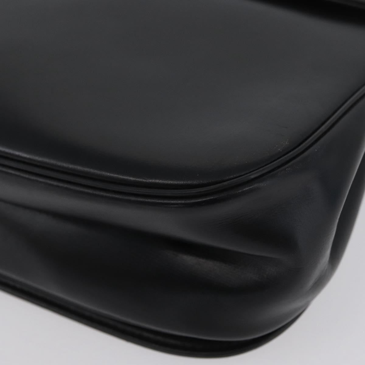 Christian Dior Vintage CD Logo Leather, Black, Leather, Shoulder Bag