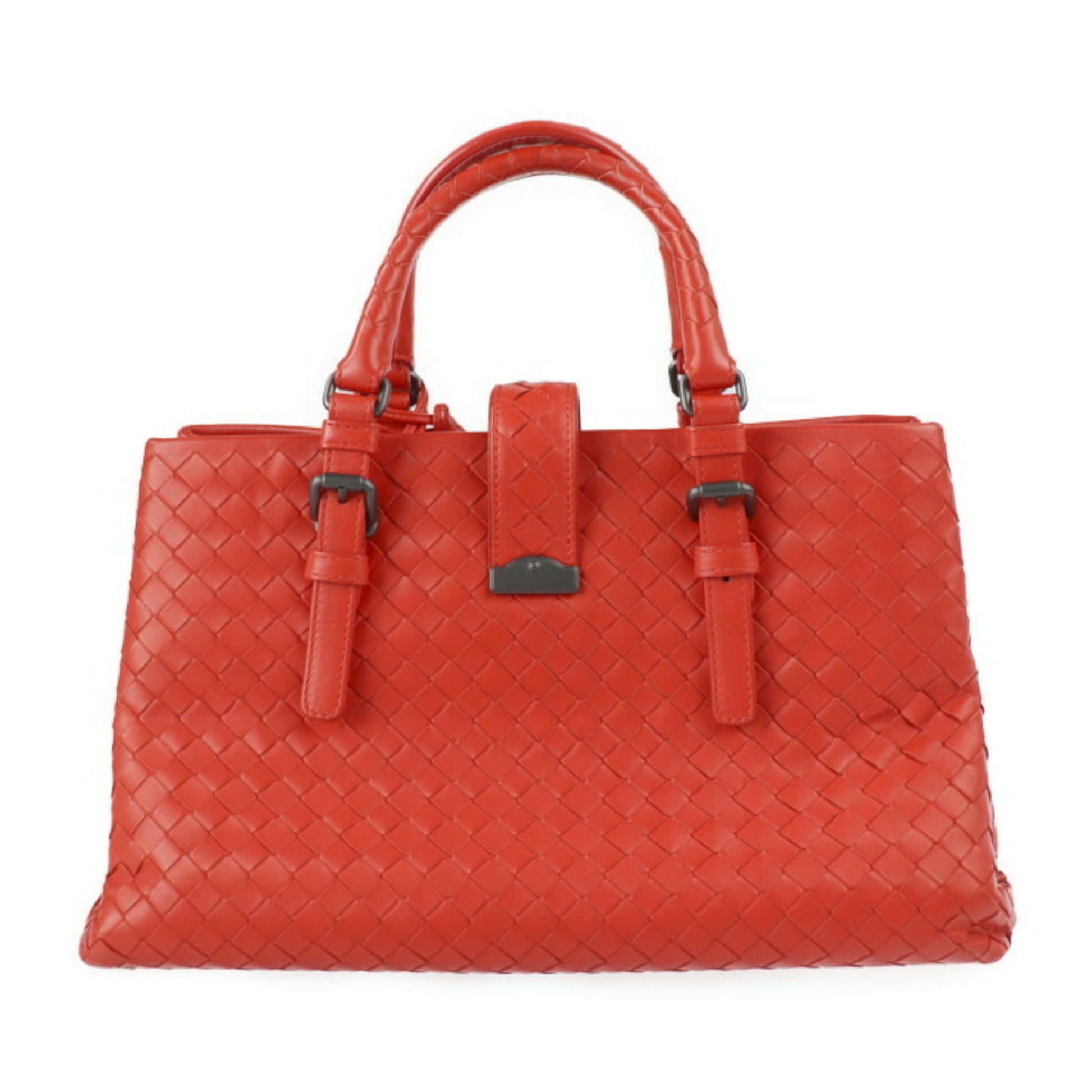 Bottega Veneta Roma, Red, Leather, tote