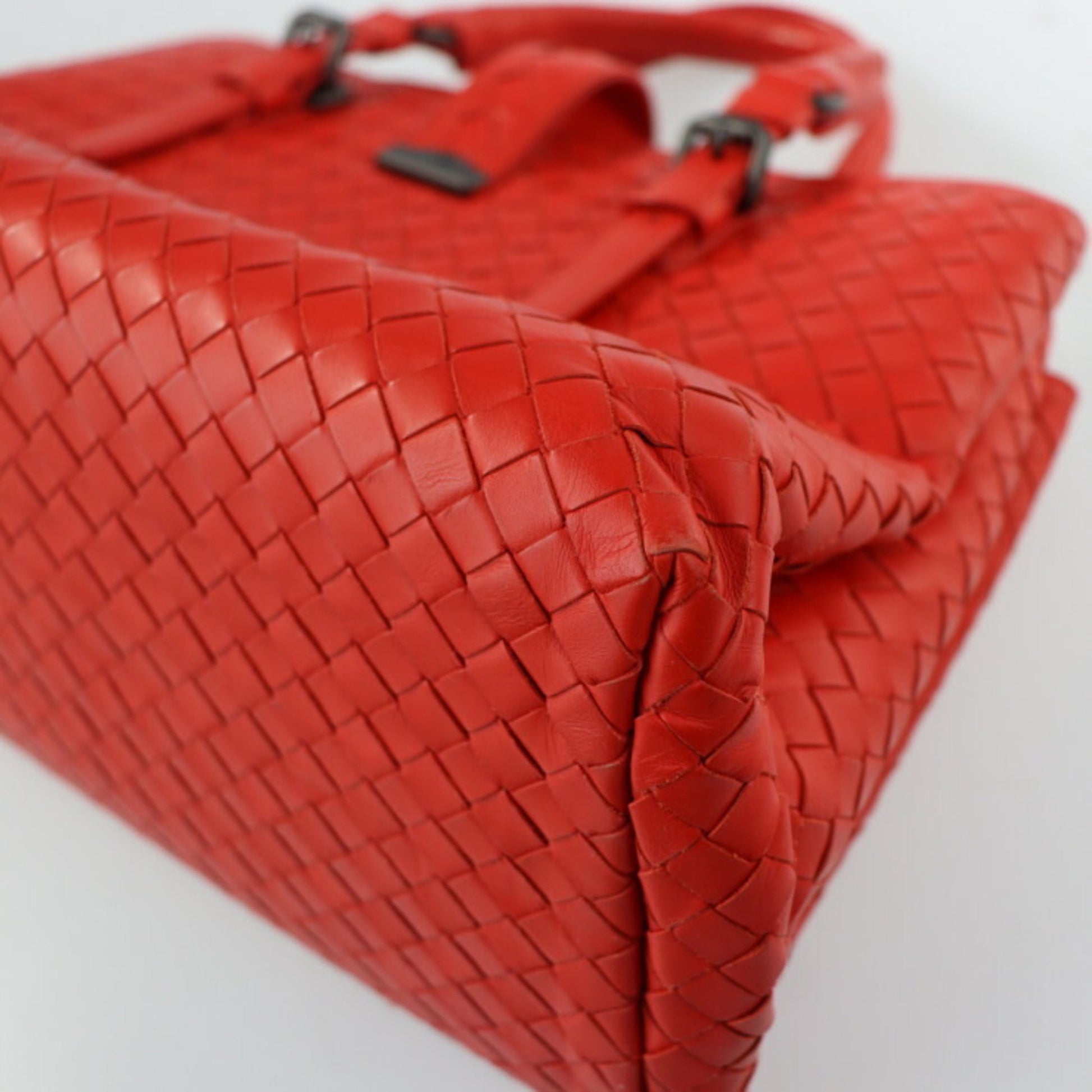 Bottega Veneta Roma, Red, Leather, tote