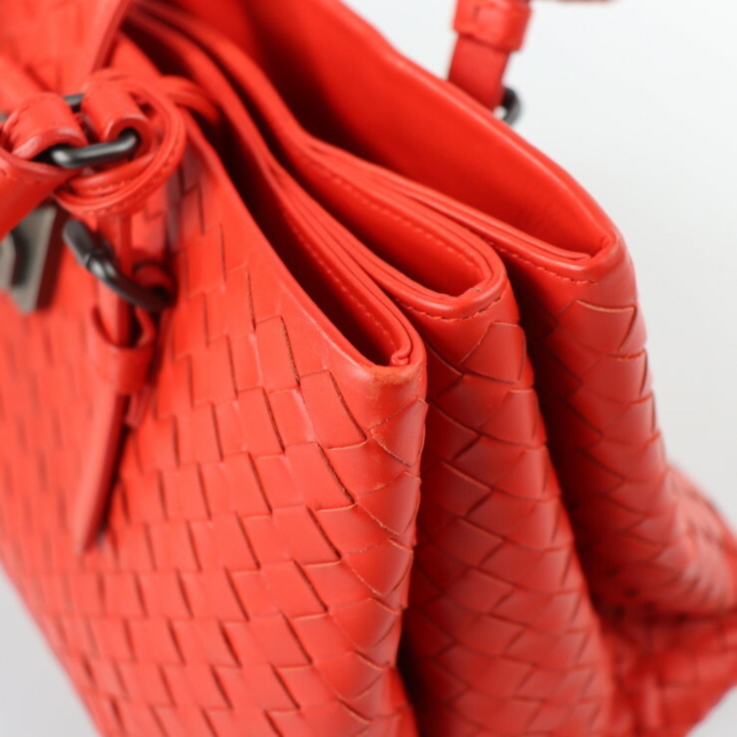 Bottega Veneta Roma, Red, Leather, tote