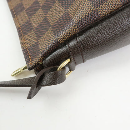 Louis Vuitton Trousse Make Up Damier, Brown, Canvas, Clutch
