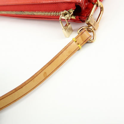 Louis Vuitton Lexington Pochette Monogram Vernis, Red, Patent Leather, Clutch