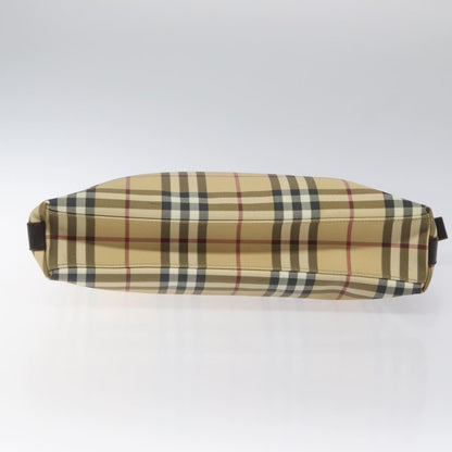 Burberry Nova check Canvas and Leather, Beige, Canvas, Shoulder Bag