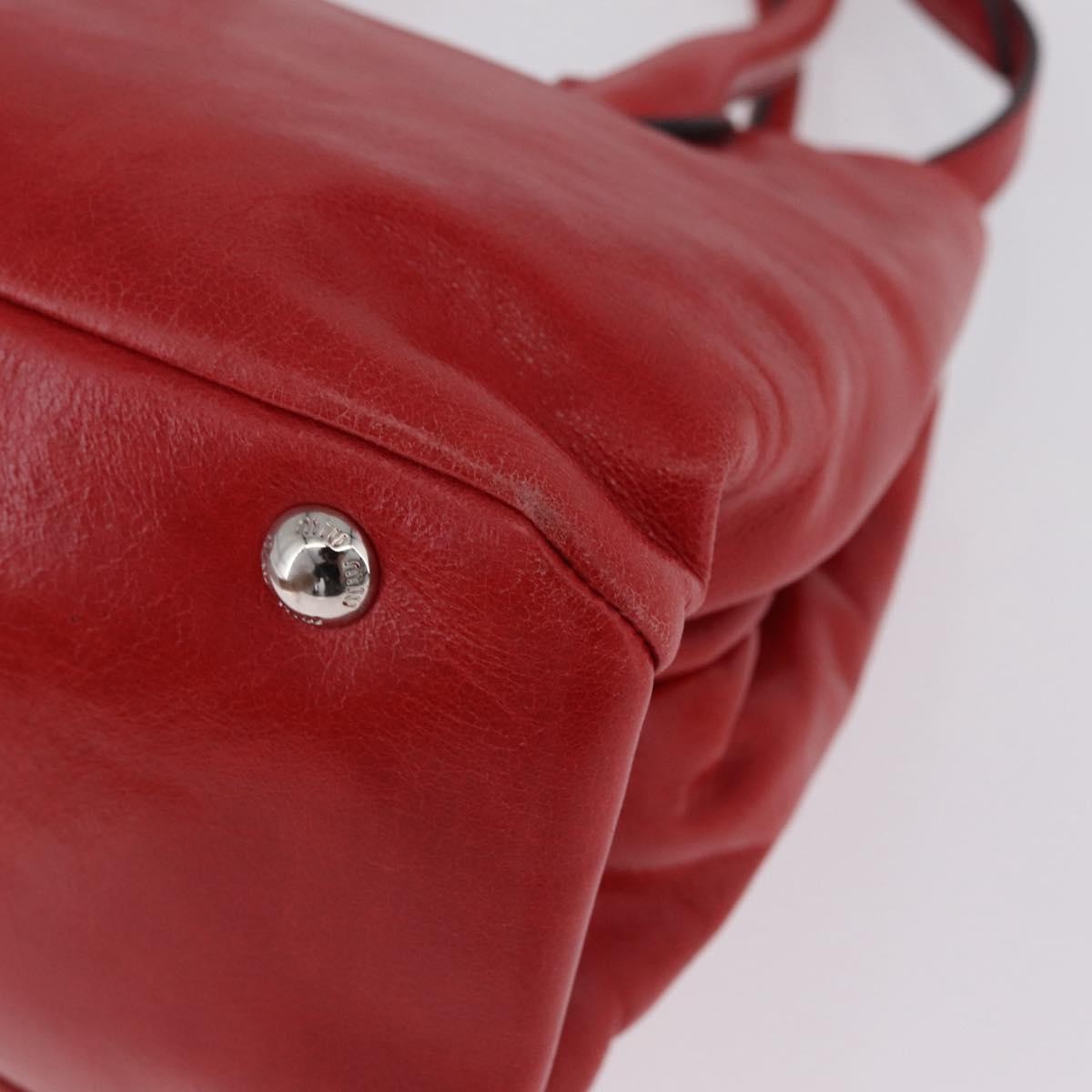 Miu Miu Convertible Vitello Shine, Red, Leather, Tote Bag