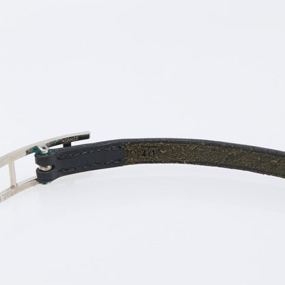 Hermes Hapi 3 Leather with Metal, Black, Leather, Bracelet