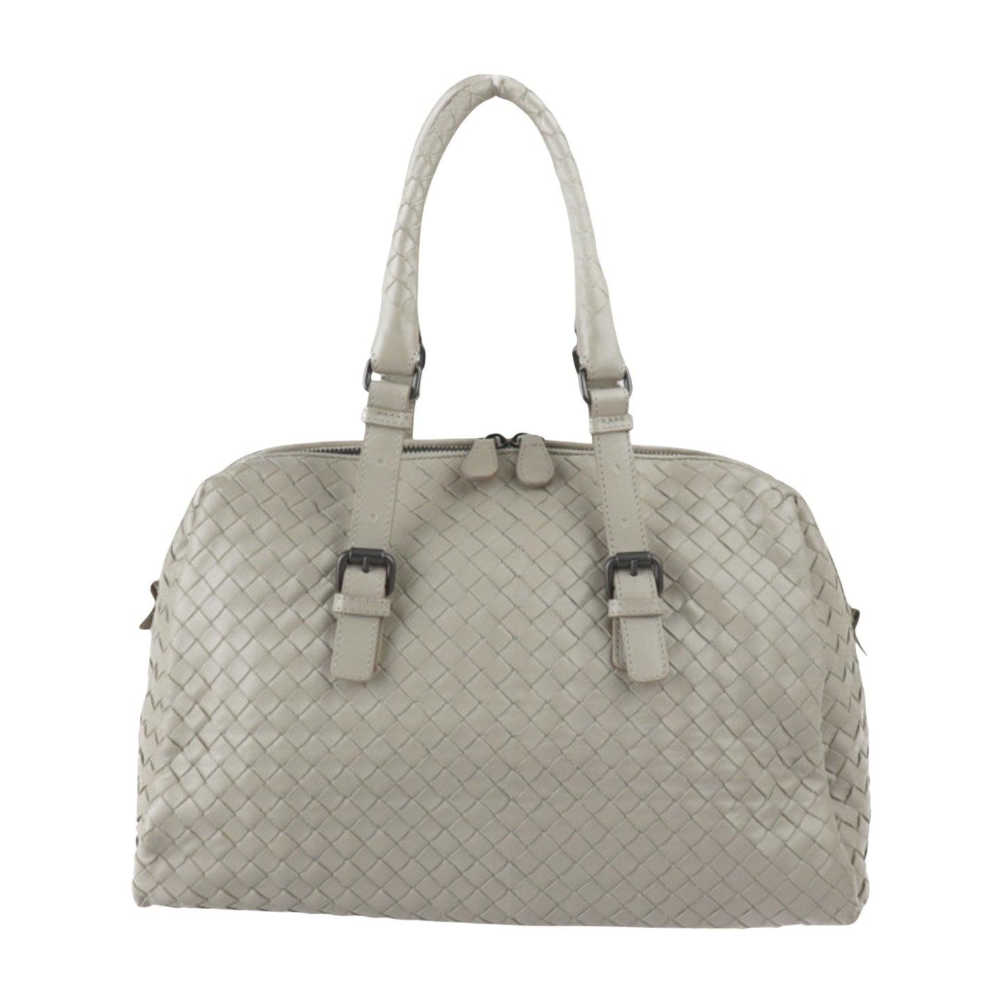 Bottega Veneta Intrecciato, Grey, Leather, travel