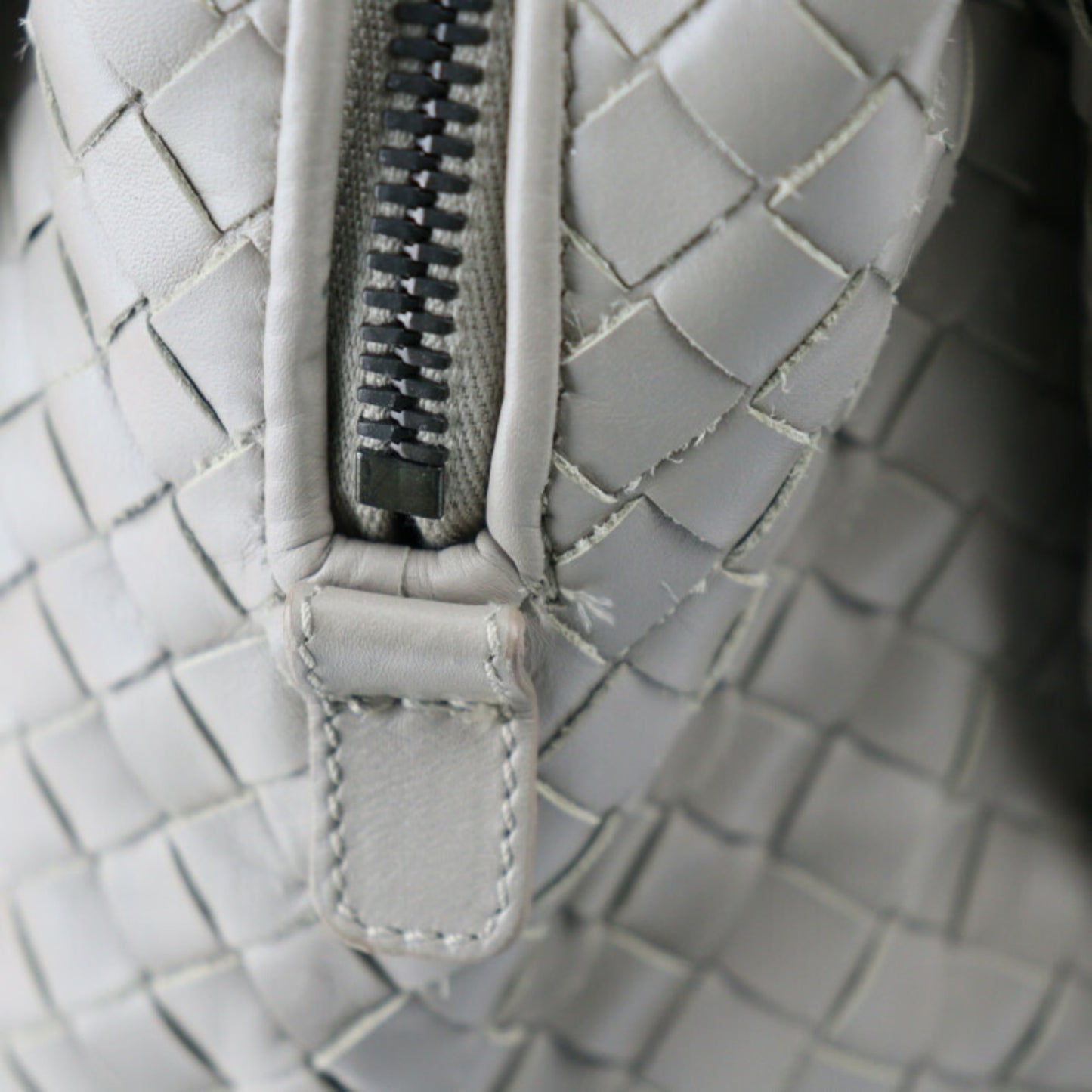 Bottega Veneta Intrecciato, Grey, Leather, travel