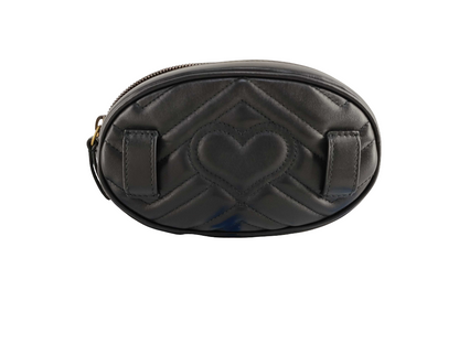Gucci Gucci Marmont Black leather, BLACK, LEATHER, Clutche & pouche