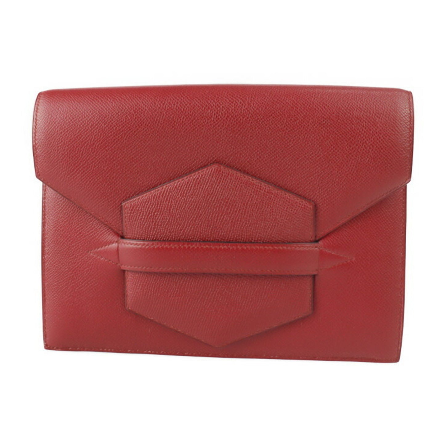 Hermès Faco, Red, Leather, clutch