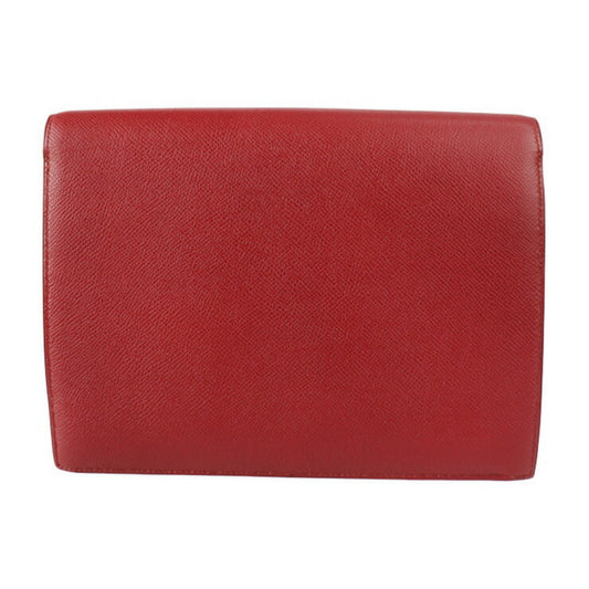 Hermès Faco, Red, Leather, clutch
