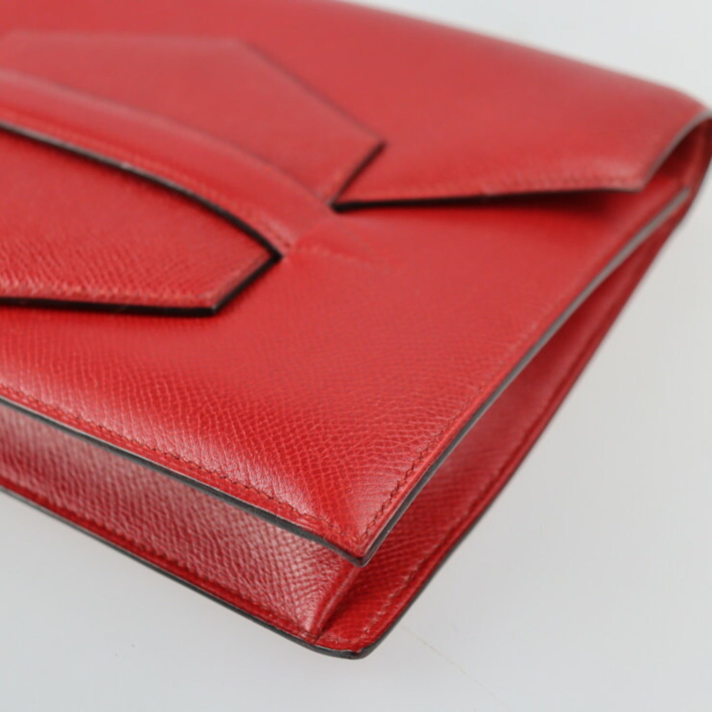 Hermès Faco, Red, Leather, clutch