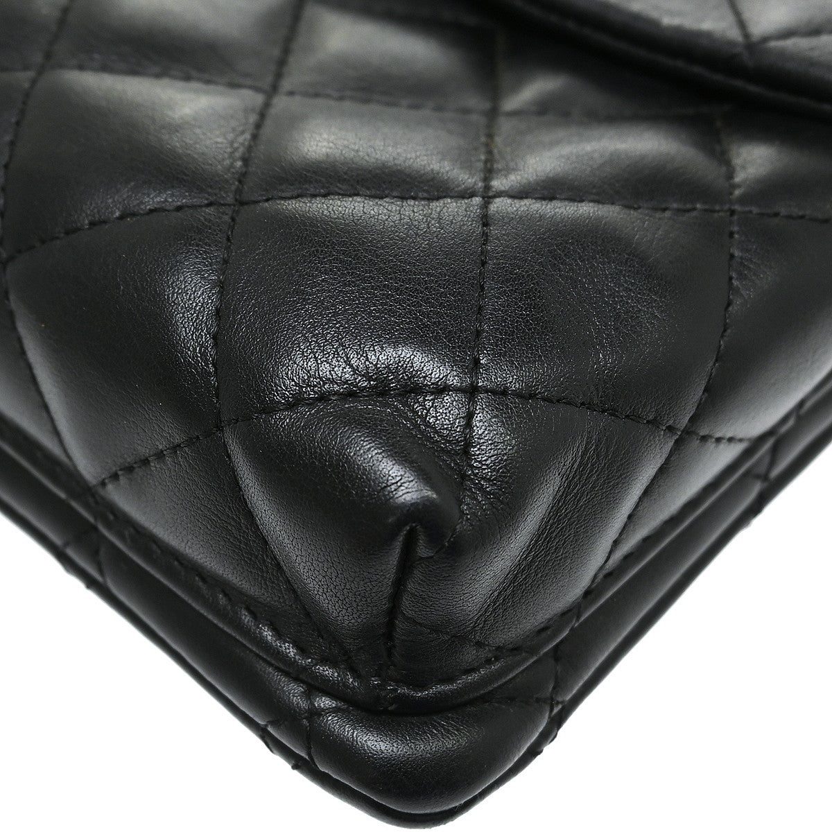 Chanel Cambon Flap Calfskin, Black, Leather, Shoulder Bag