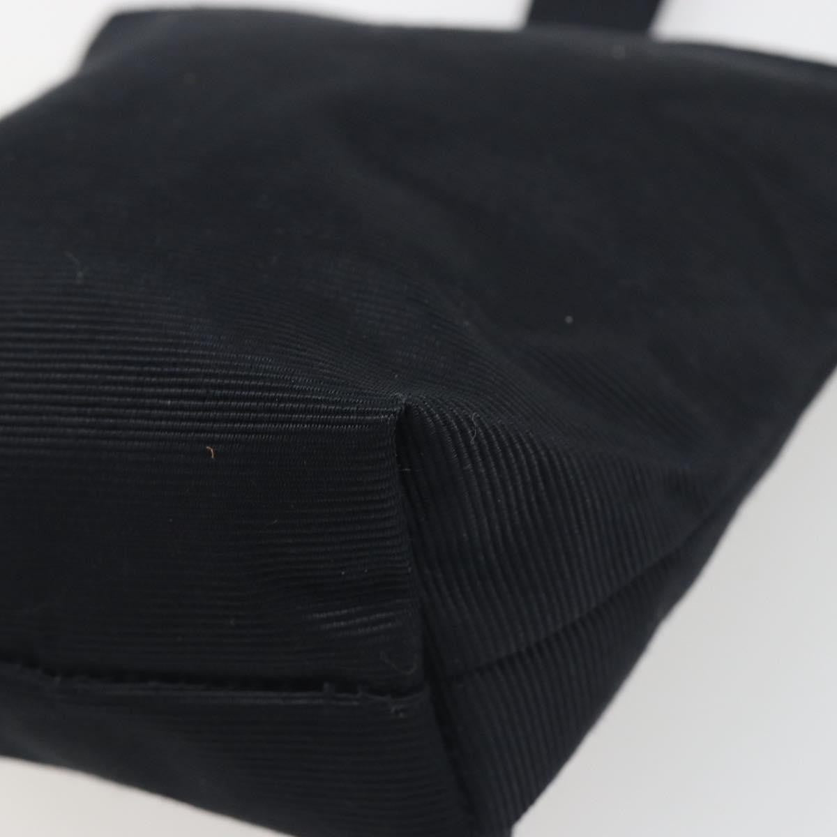 Celine Circle Logo Pouch Canvas, Black, Canvas, Clutch