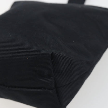 Celine Circle Logo Pouch Canvas, Black, Canvas, Clutch