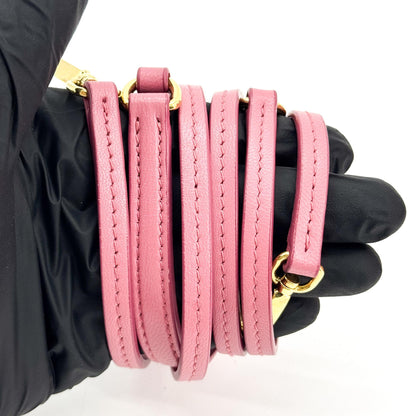 Miu Miu Wander Hobo Matelasse Satin, Pink, Leather, Shoulder Bag