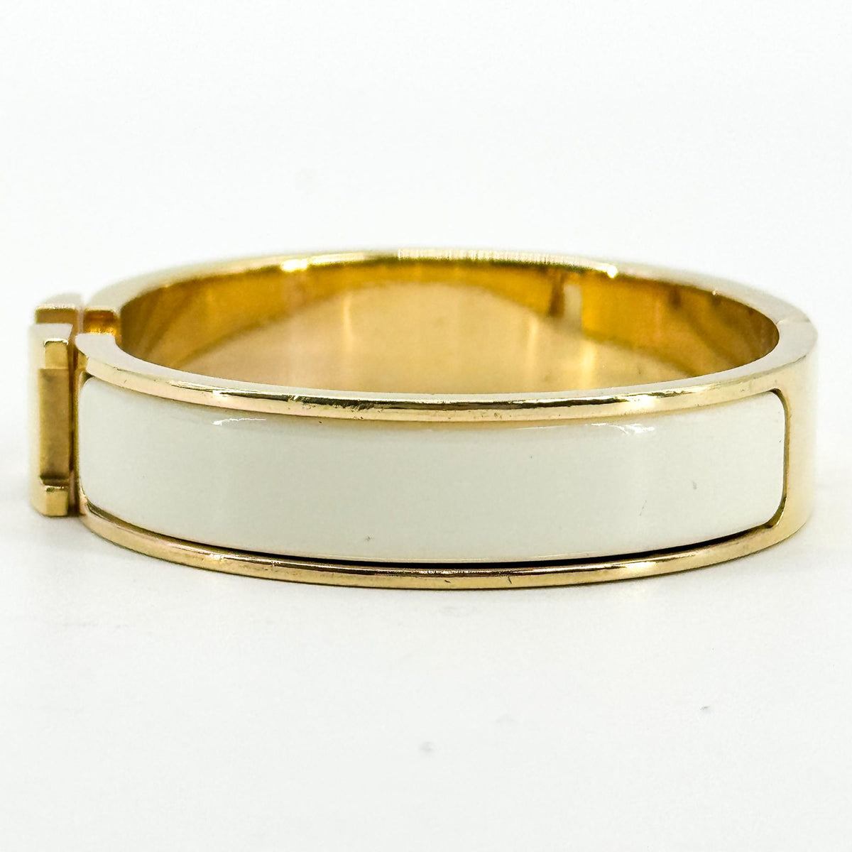 Hermes Clic H Fusion Enamel, Gold, Metal, Bracelet