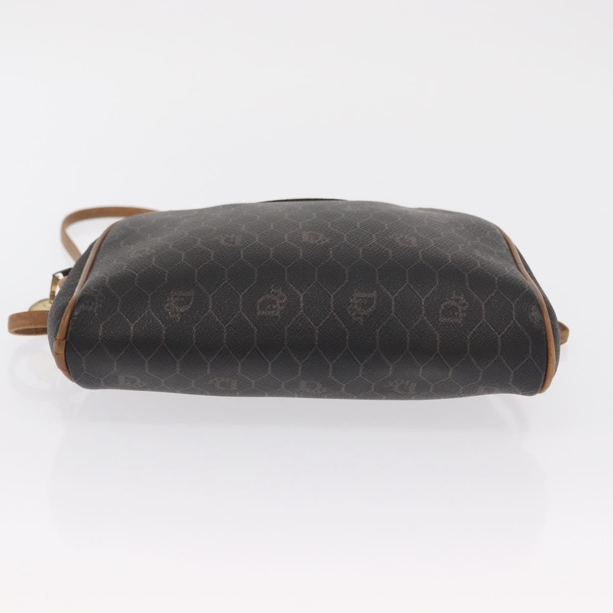 Christian Dior Vintage Honeycomb Canvas and Leather, Black, Canvas, Shoulder Bag