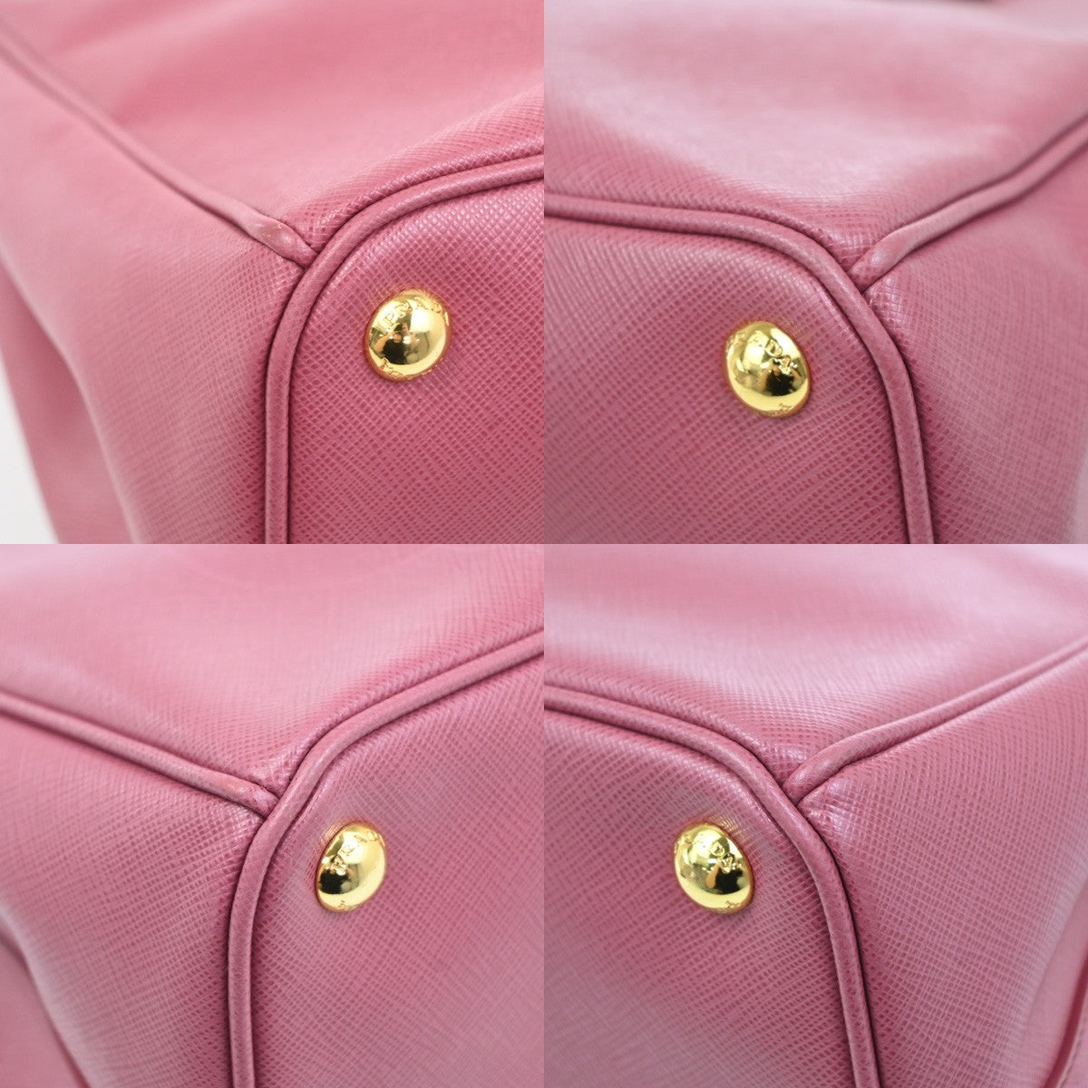 Prada Double Zip Lux Convertible Tote Saffiano Leather, Pink, Leather, Tote Bag