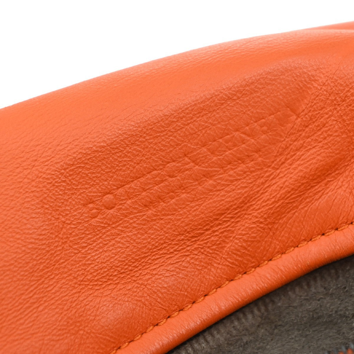 Bottega Veneta Intrecciato Shoulder Leather, Orange, Leather, Handbag