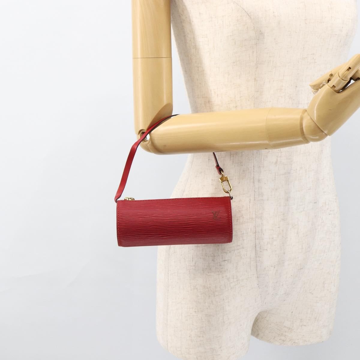 Louis Vuitton Soufflot Pochette Epi Leather, Red, Leather, Clutch