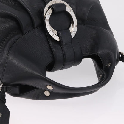 Bvlgari Chandra Hobo Leather, Black, Leather, Shoulder Bag