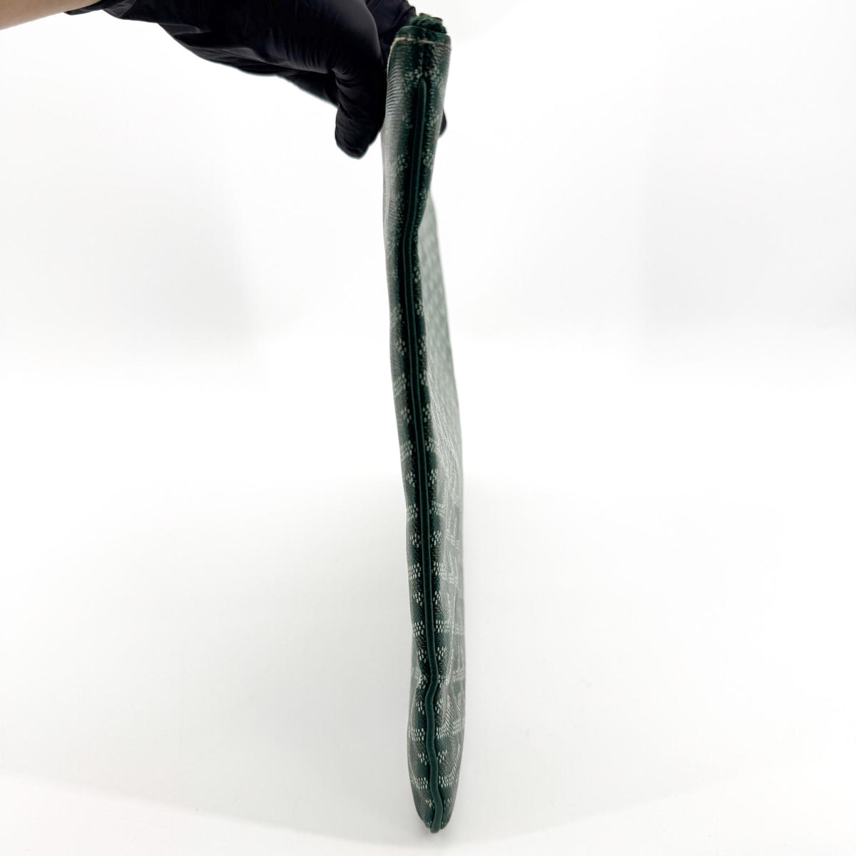Goyard Senat Zip Coated Canvas, Green, Canvas, Clutch