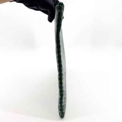 Goyard Senat Zip Coated Canvas, Green, Canvas, Clutch
