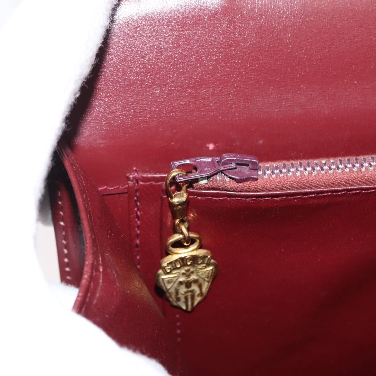 Gucci Vintage Leather, Burgundy, Leather, Handbag