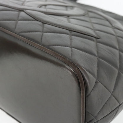 Chanel Matelassé Lambskin leather, Black, Leather, Tote Bag