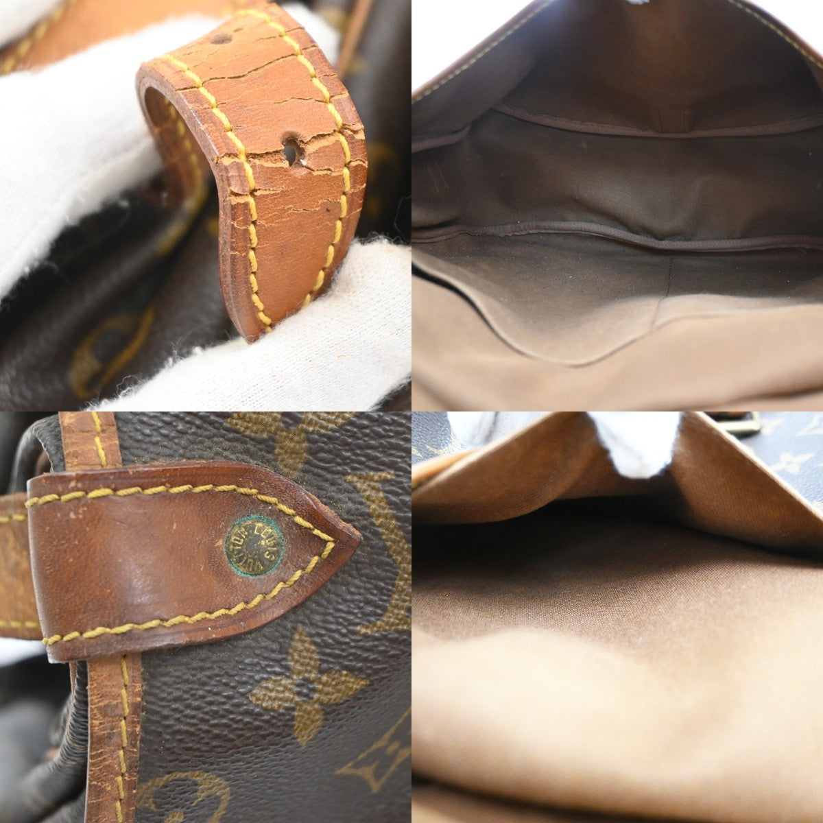 Louis Vuitton Saumur Monogram Canvas, Brown, Canvas, Shoulder Bag