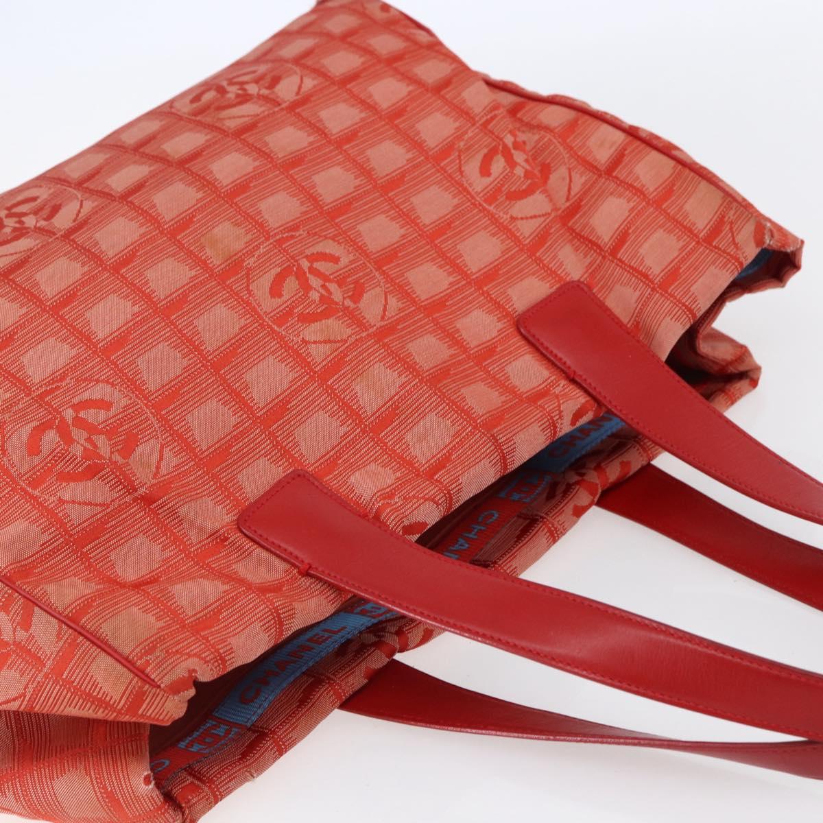 Chanel Travel Line Tote Nylon, RED, NYLON, Tote bag
