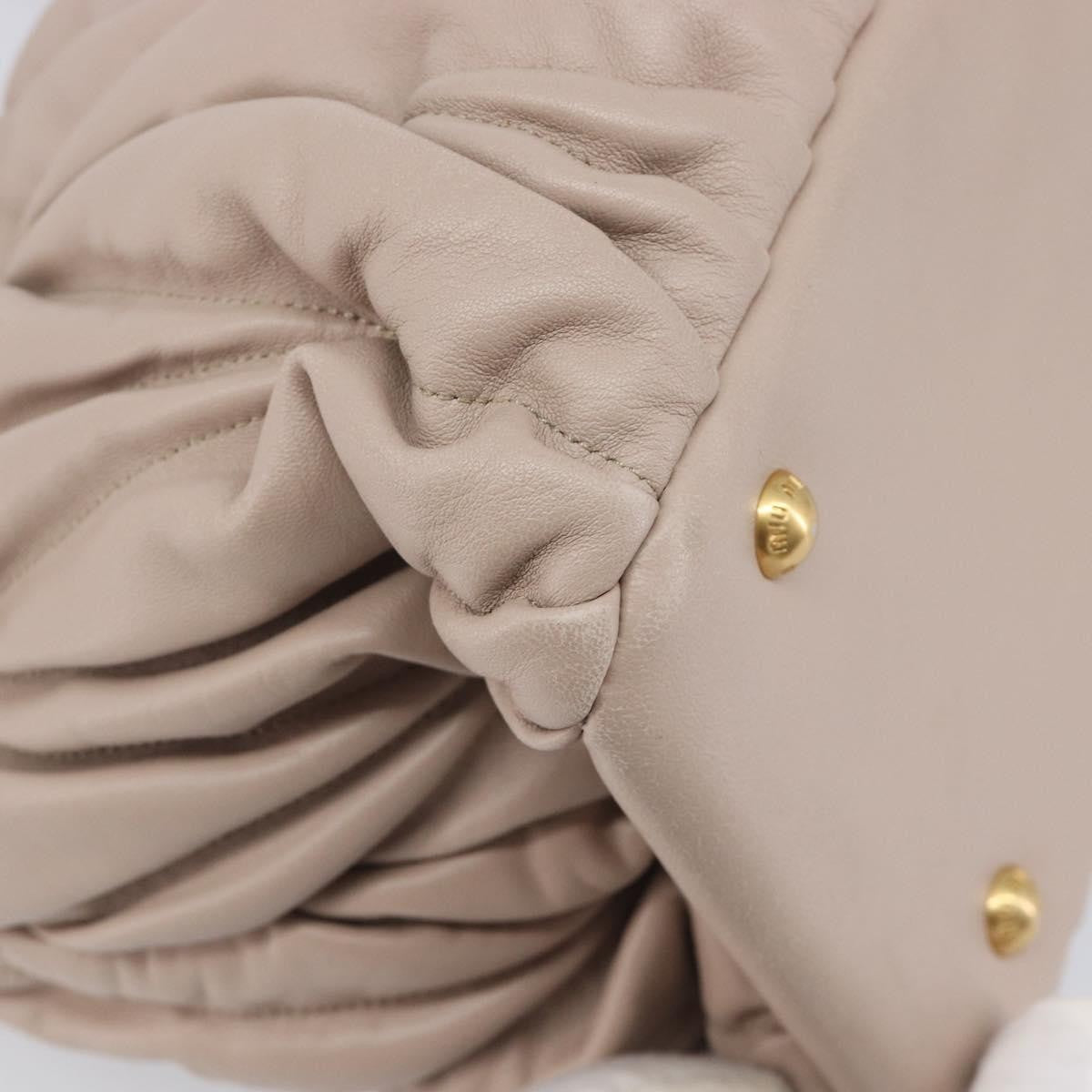 Miu Miu Convertible Matelasse Leather, Beige, Leather, Tote Bag