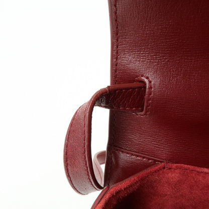 Saint Laurent Bellechasse Satchel Leather, Red, Leather, Handbag