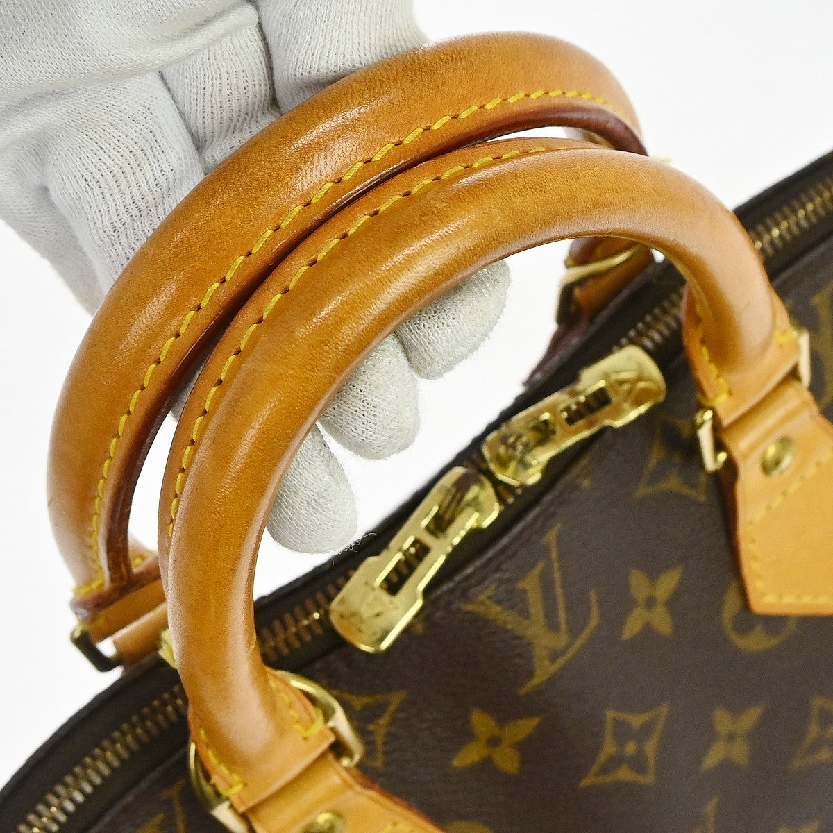 Louis Vuitton Alma Monogram Canvas, Brown, Canvas, Handbag