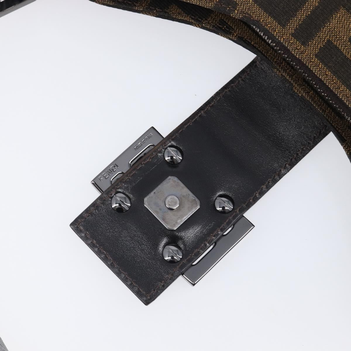 Fendi Vintage Pocket Zucca Canvas, Brown, Canvas, Shoulder Bag