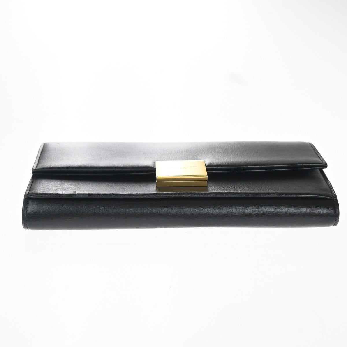 Saint Laurent Bellechasse Flap Leather, Black, Leather, Wallet