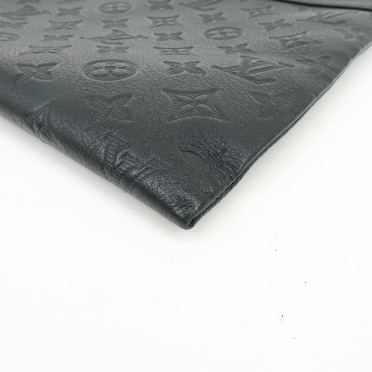 Louis Vuitton Pochette To-Go Monogram Shadow Leather, Black, Leather, Clutch
